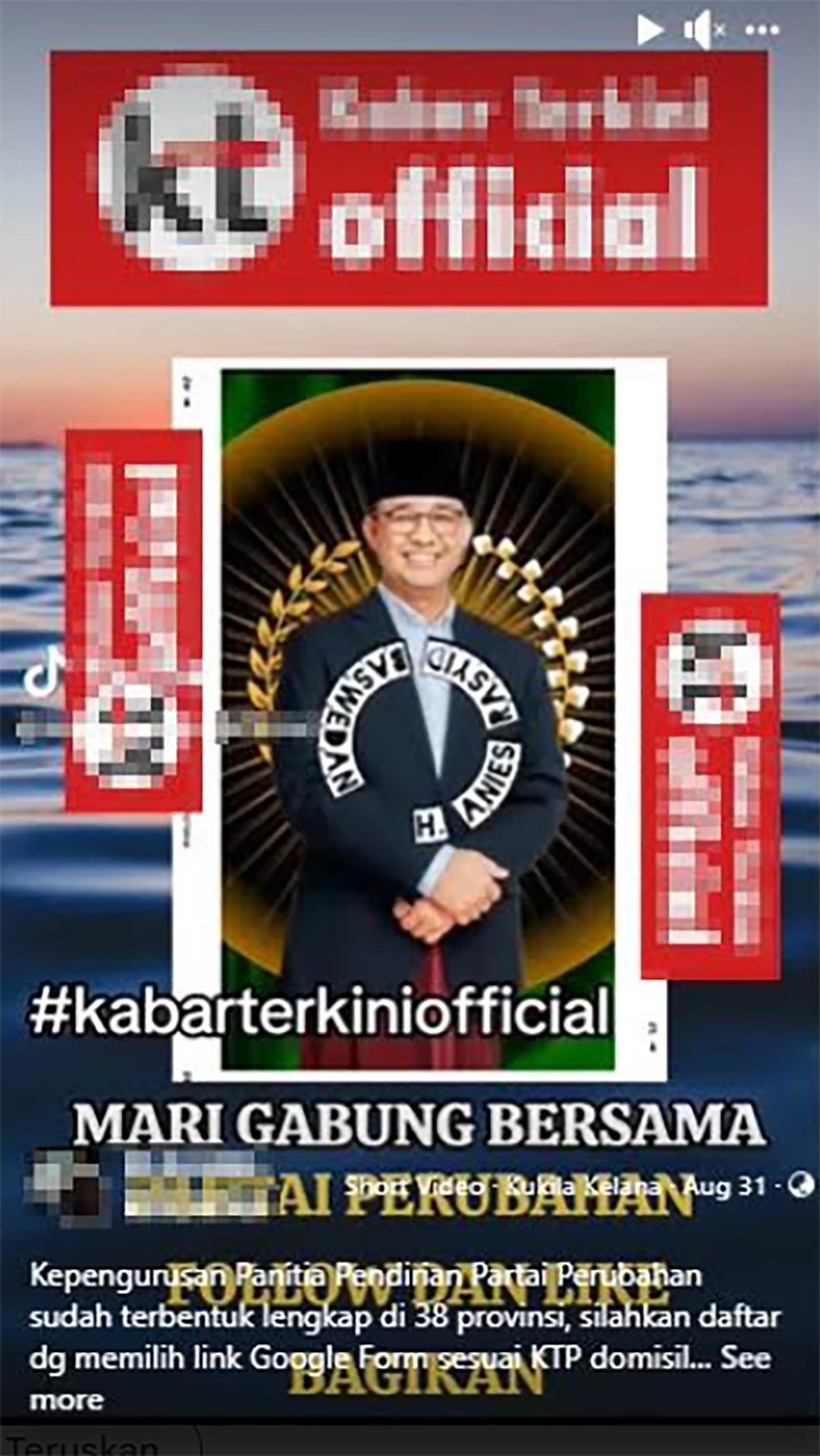 Foto Periksa Fakta Partai Anies Baswedan