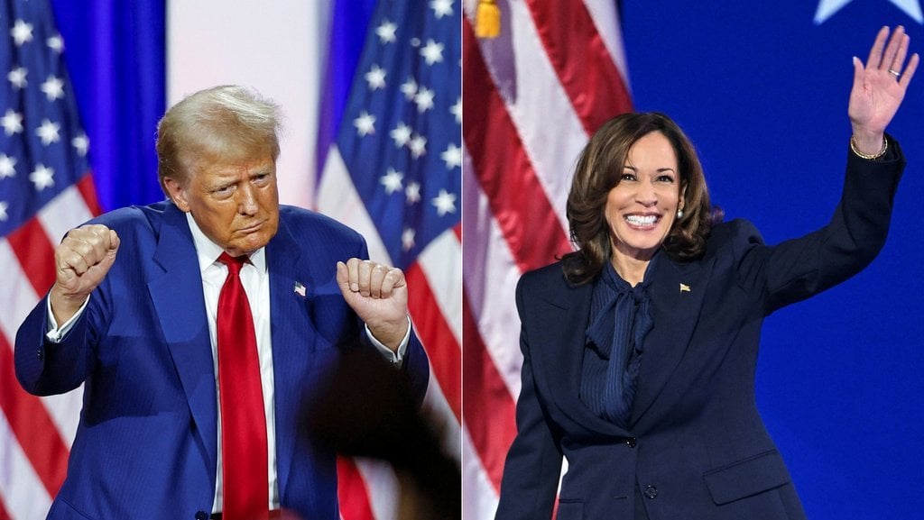 Donald Trump dan Kamala harris