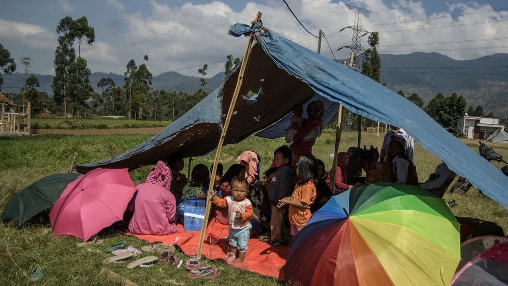 Korban gempa kertasari Kabupaten Bandung