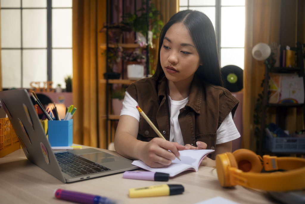 Ilustrasi latihan mengerjakan soal. foto/Freepik Ilustrasi Belajar Di Rumah