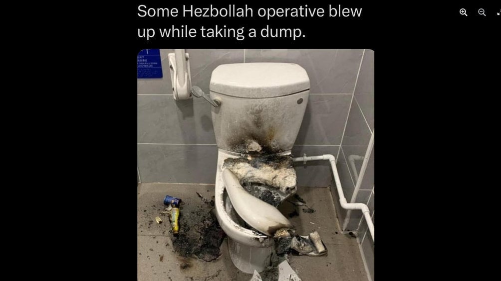 Foto Periksa Fakta Toilet Hizbullah Meledak