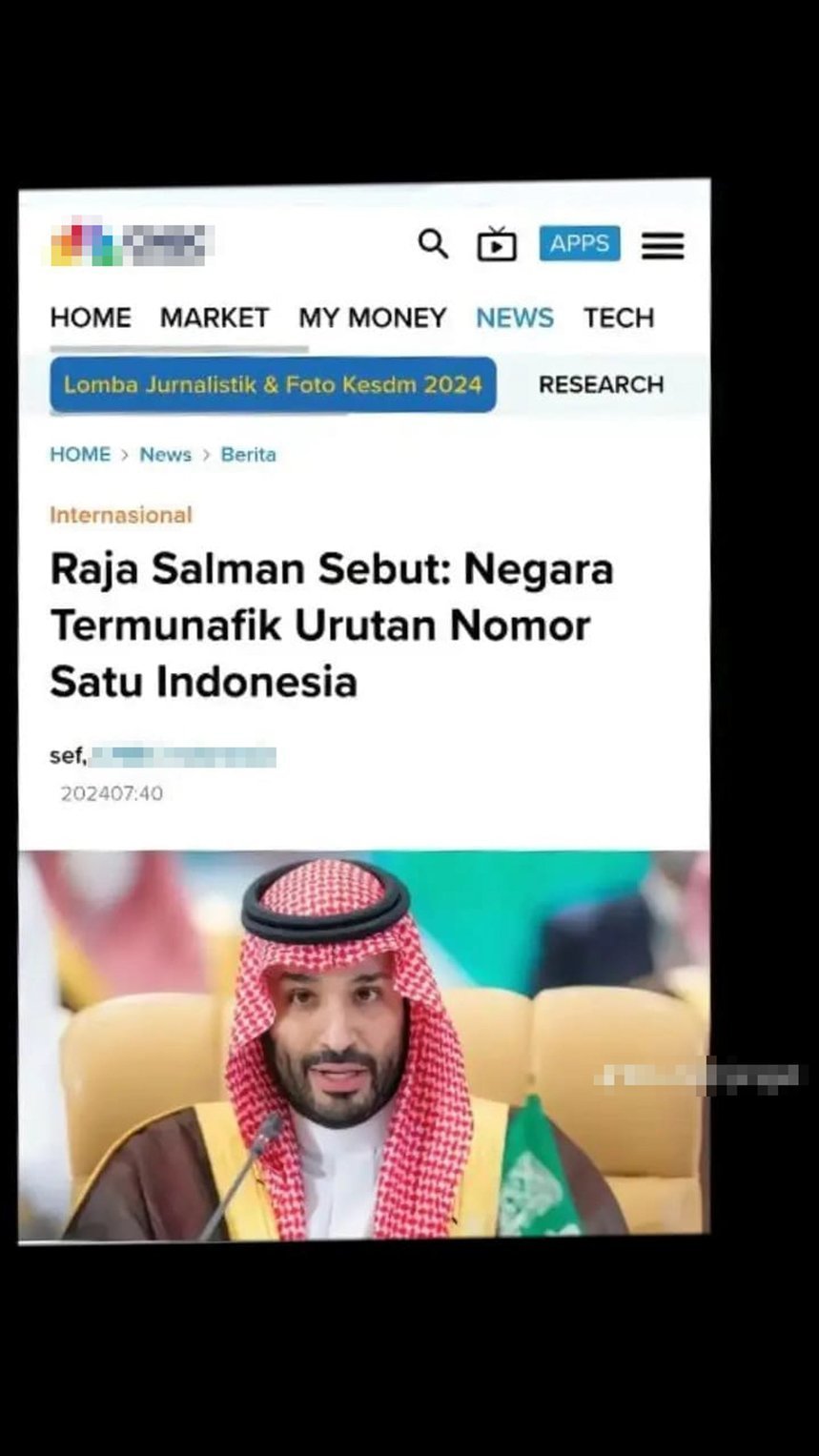 HEADER PERIKSA FAKTA Hoaks Raja Salman