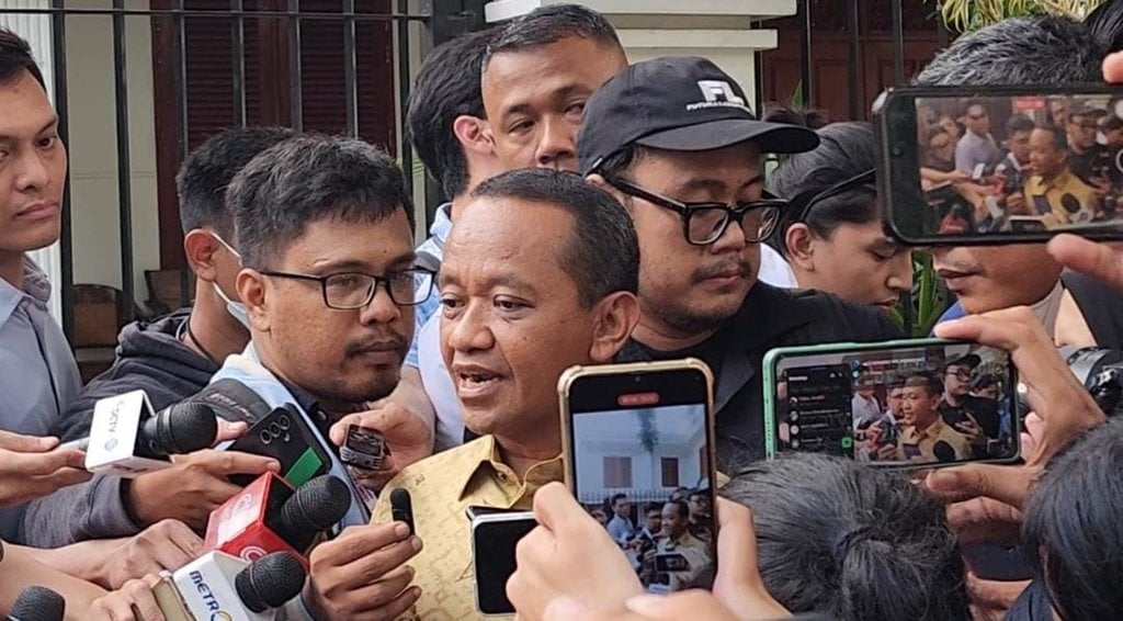 Bahlil Lahadalia usai menemui Prabowo