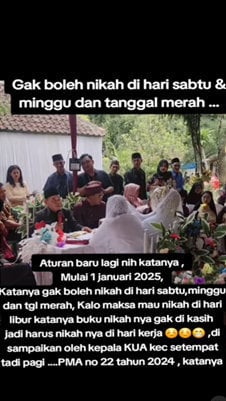 Foto Periksa Fakta Kemenag Larang Pernikahan di Hari Libur