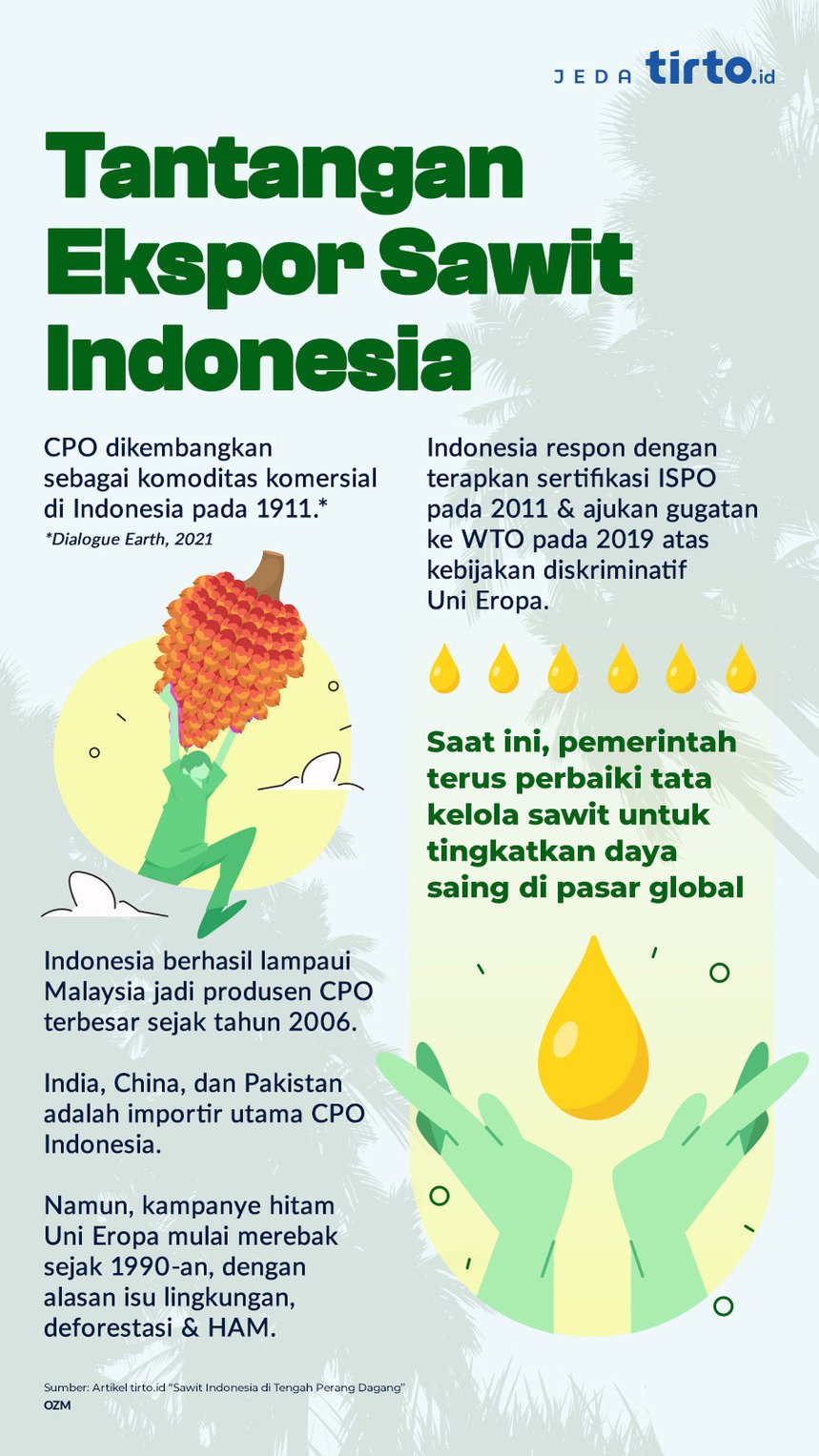 Infografik Jeda Ekspor Sawit Indonesia