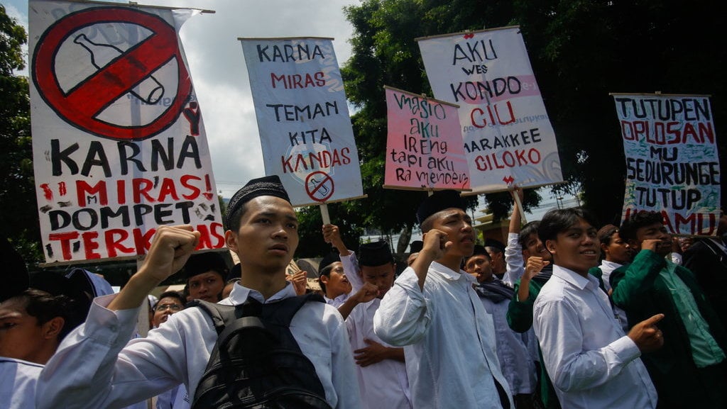 Aksi solidaritas santri di Yogyakarta