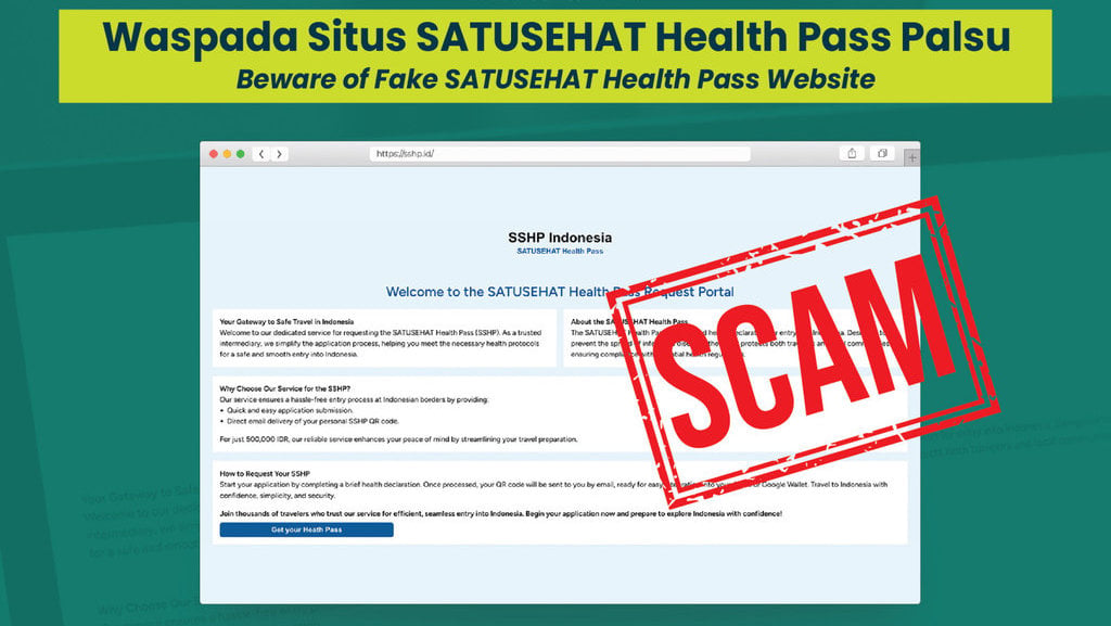 Periksa Fakta Situs SATUSEHAT Health Pass Palsu