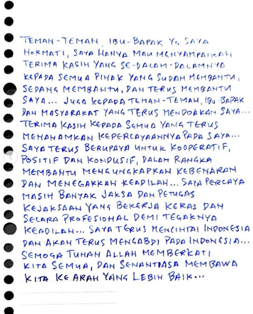 Tulisan tangan tom lembong