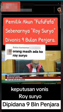 Foto Periksa Fakta Roy Suryo