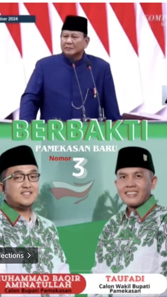 PERIKSA FAKTA Keliru Prabowo Dukung Paslon Berbakt