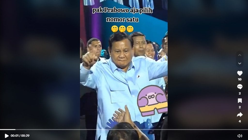 PERIKSA FAKTA Video Dukungan Prabowo 