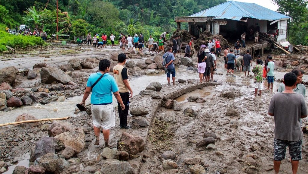 Dampak banjir bandang di Sibolangit