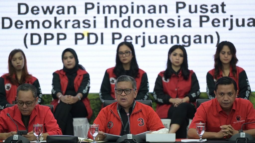 Konfrensi pers PDIP terkait Pilkada 2024