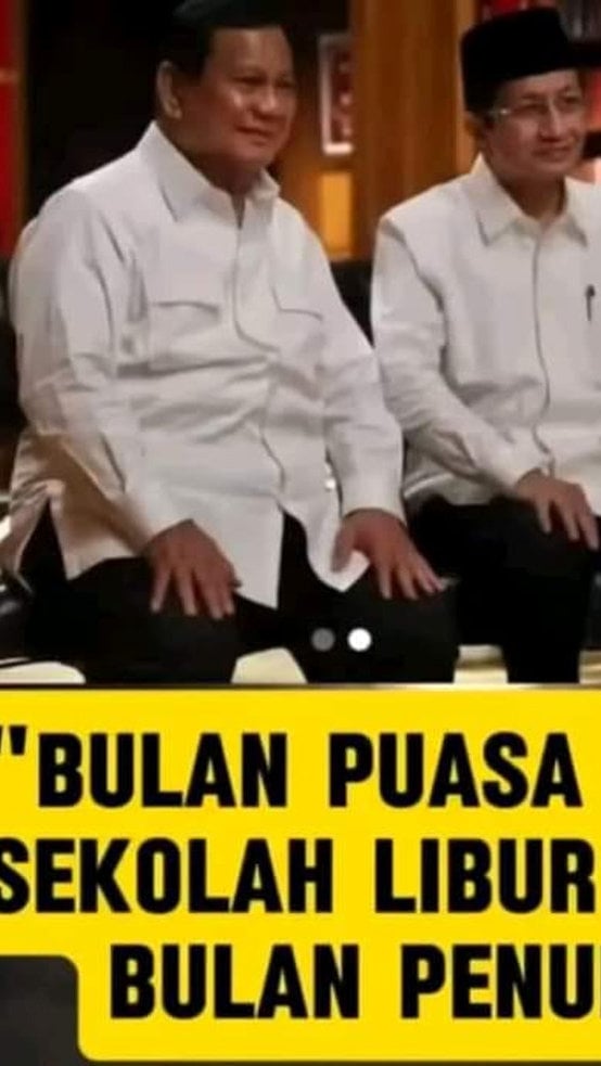 Periksa Fakta Prabowo Liburkan Sekolah Satu Bulan