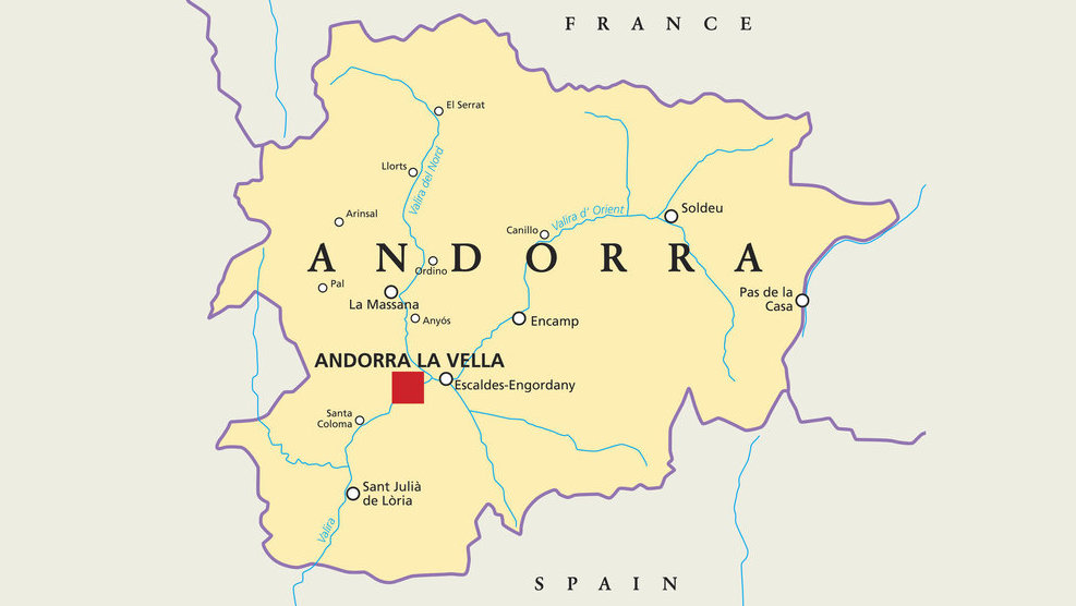 Peta Andorra