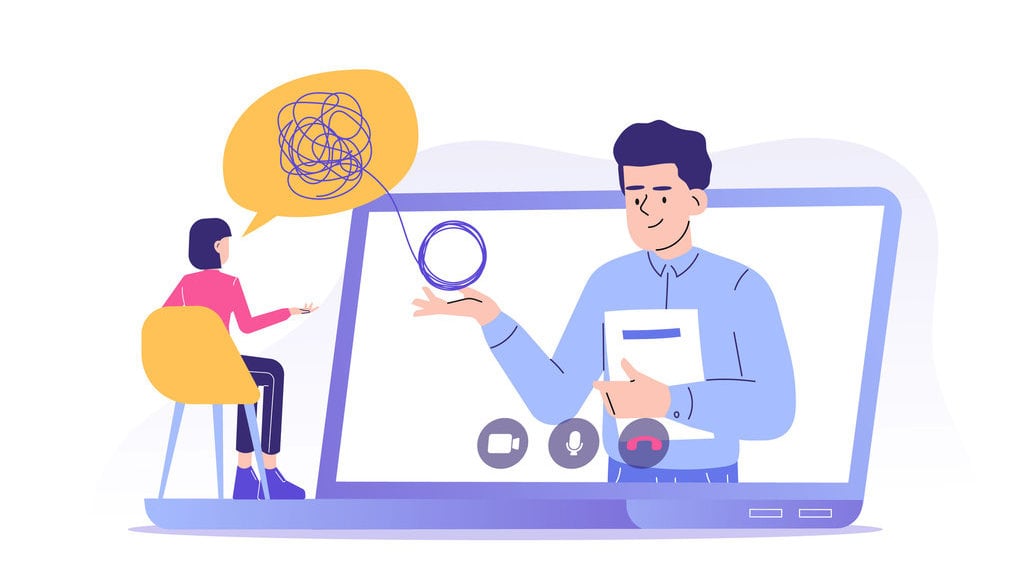Ilustrasi terapi digital kesehatan mental