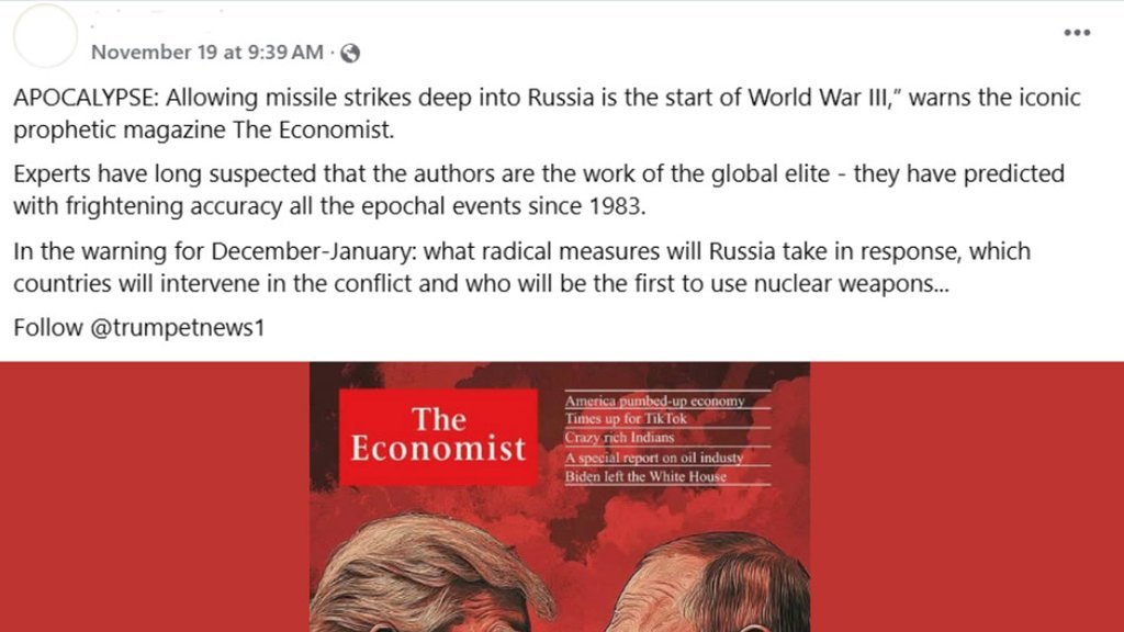 PERIKSA FAKTA Hoaks Sampul Majalah The Economist 