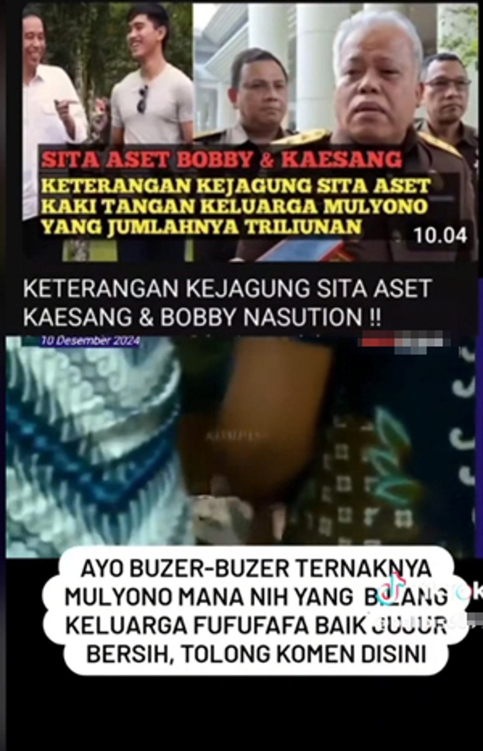 PERIKSA FAKTA Kejagung Sita Aset Bobby dan Kaesang