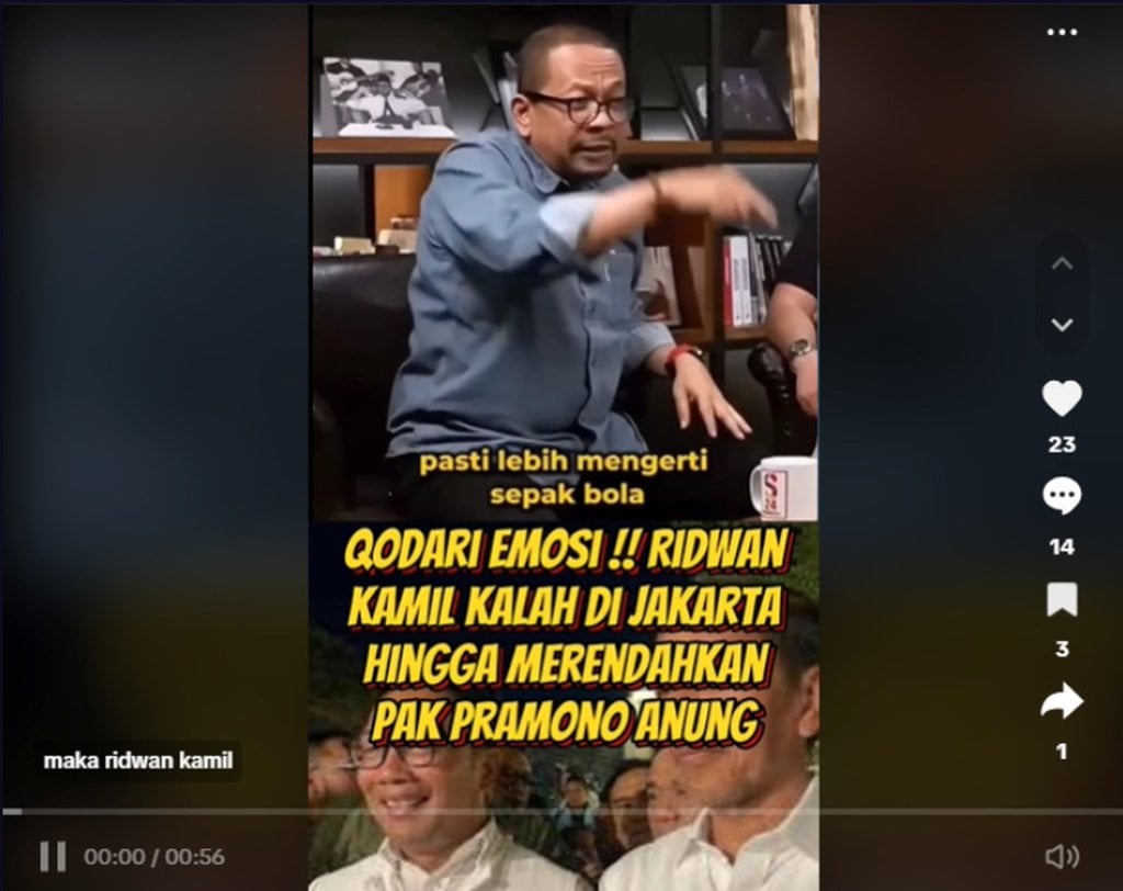 PERIKSA FAKTA Video Lama Diklaim Qodari Marah 