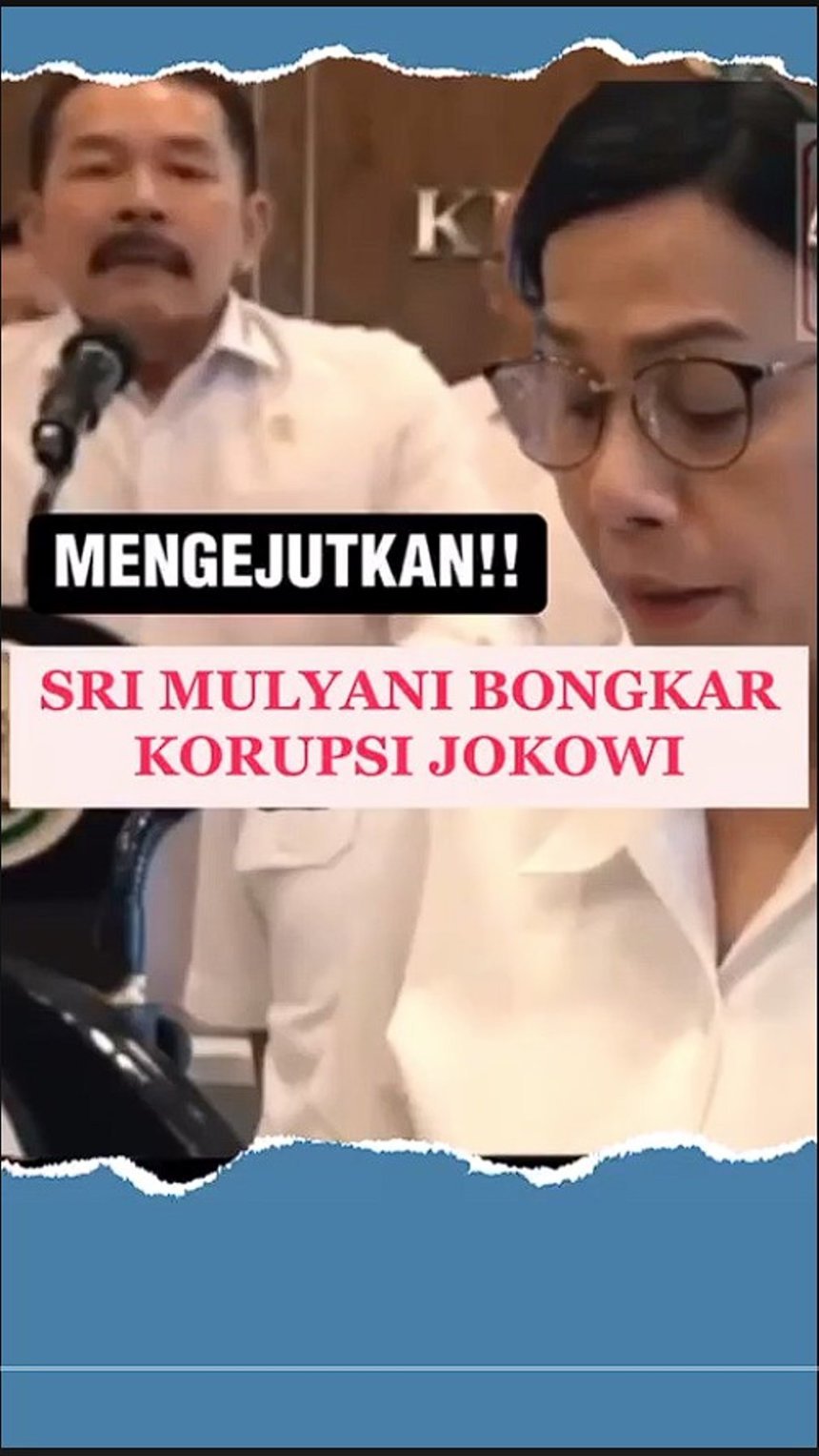 Periksa Fakta Sri Mulyani Bongkar Korupsi Jokowi