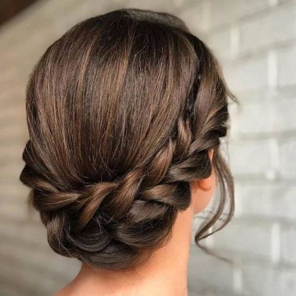 Double Braid Messy Bun