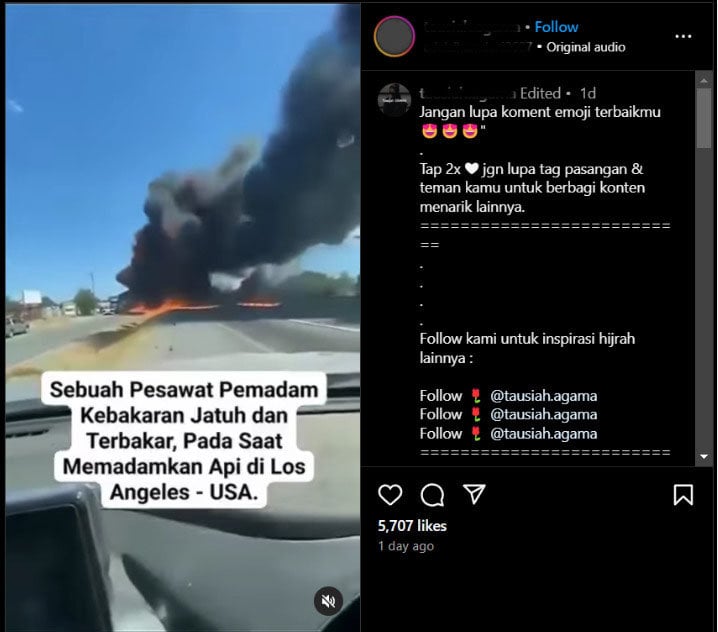 Foto Periksa Fakta Pesawat Pemadam