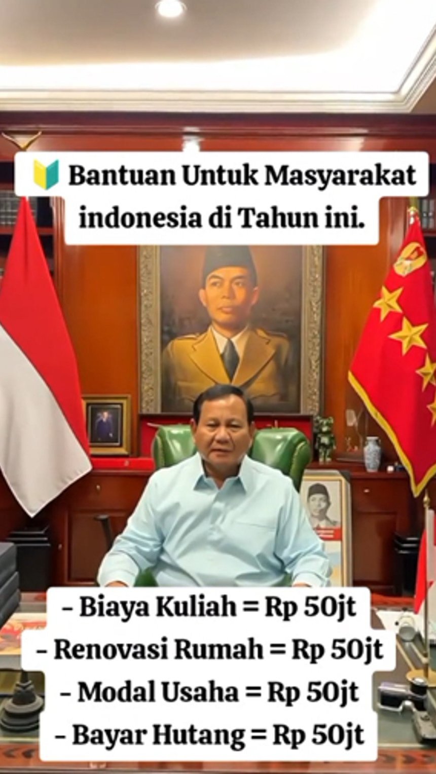 PERIKSA FAKTA Video Prabowo Bagi-Bagi Uang