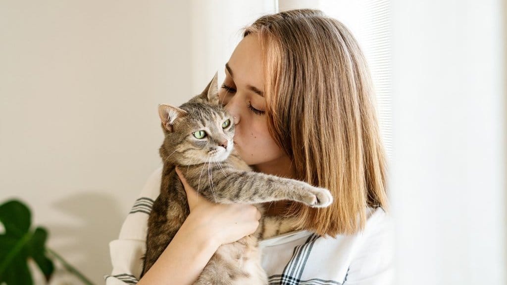 Perempuan pecinta kucing