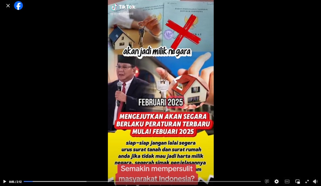 Periksa Fakta Sertifikat Tanah Versi Kertas