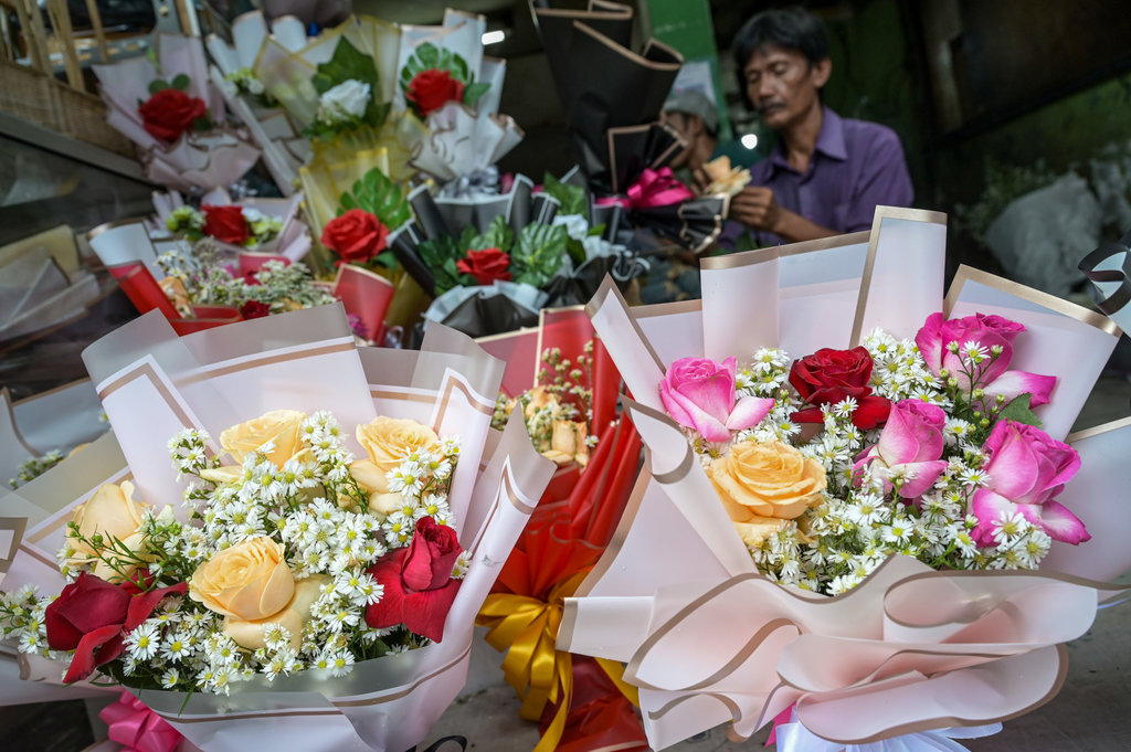 Penjualan bunga meningkat saat Hari Valentine