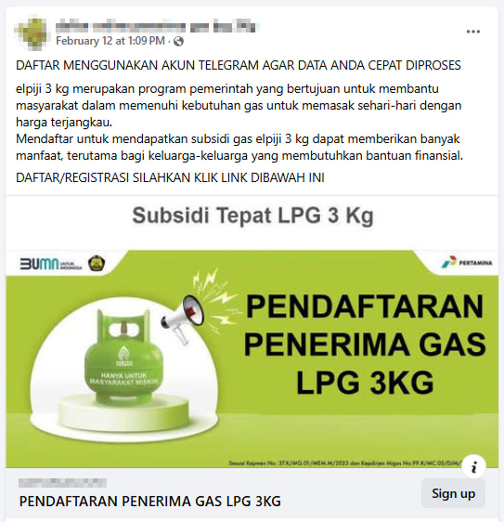 Periksa Fakta Pendaftaran Penerima Elpiji 3 Kg