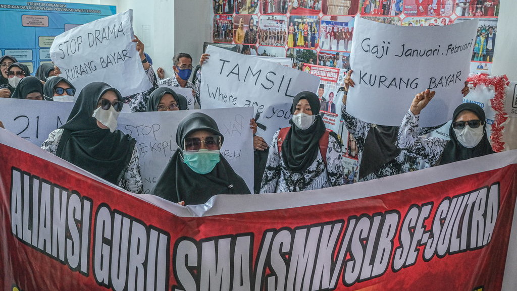 Demo guru tuntut pemenuhan hak di Kendari