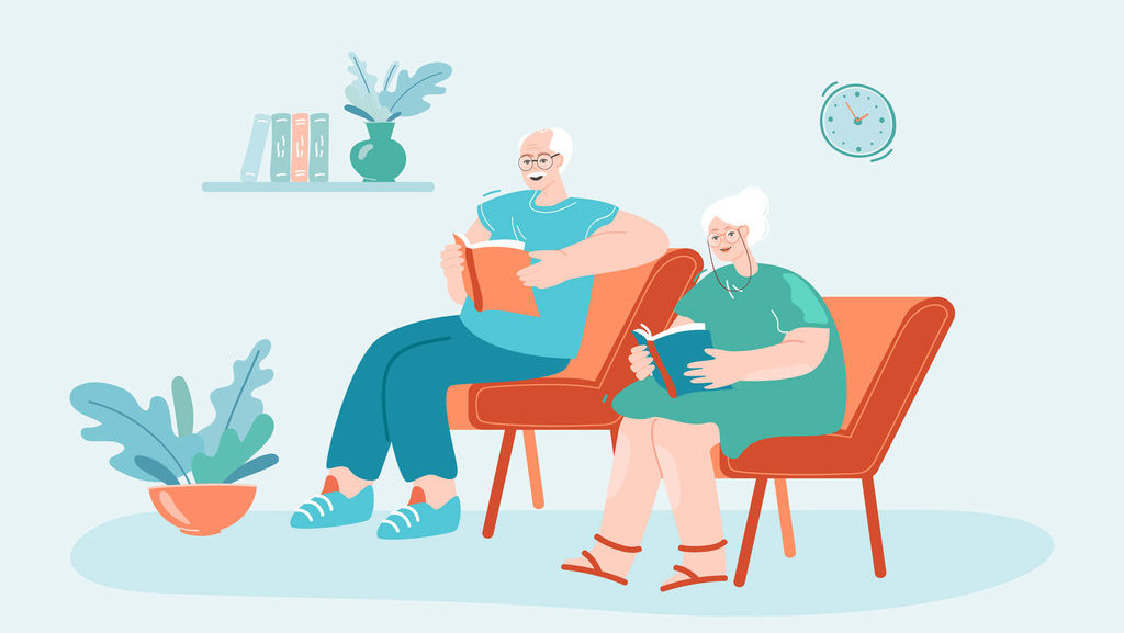  ilustrasi lansia belajar