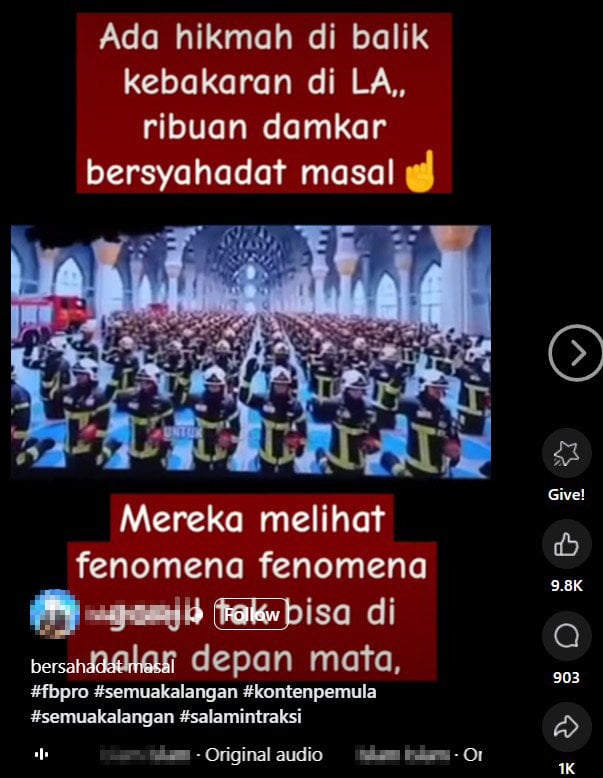 Foto Periksa Fakta Damkar LA Syahadat