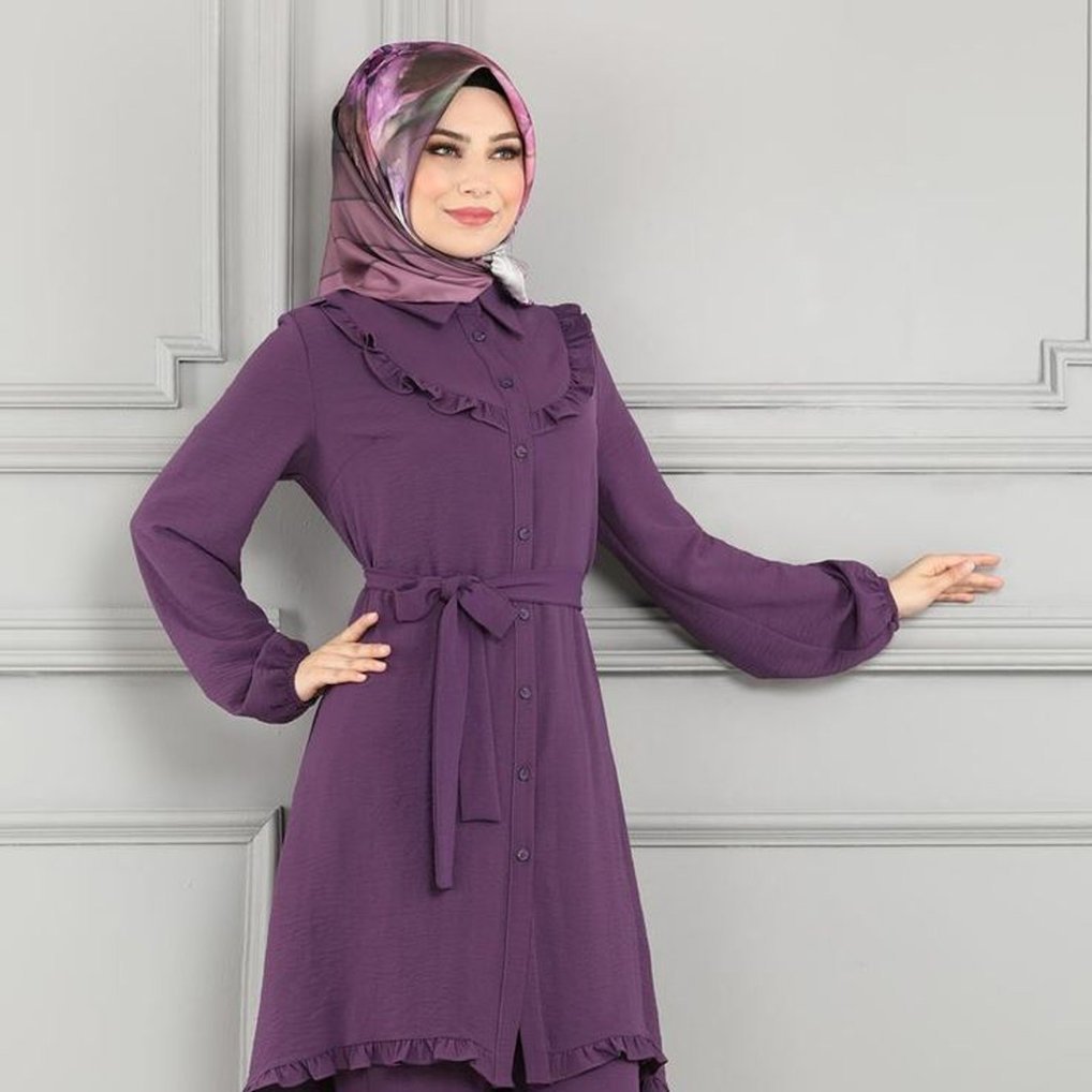 Baju taro-jilbab motif corak