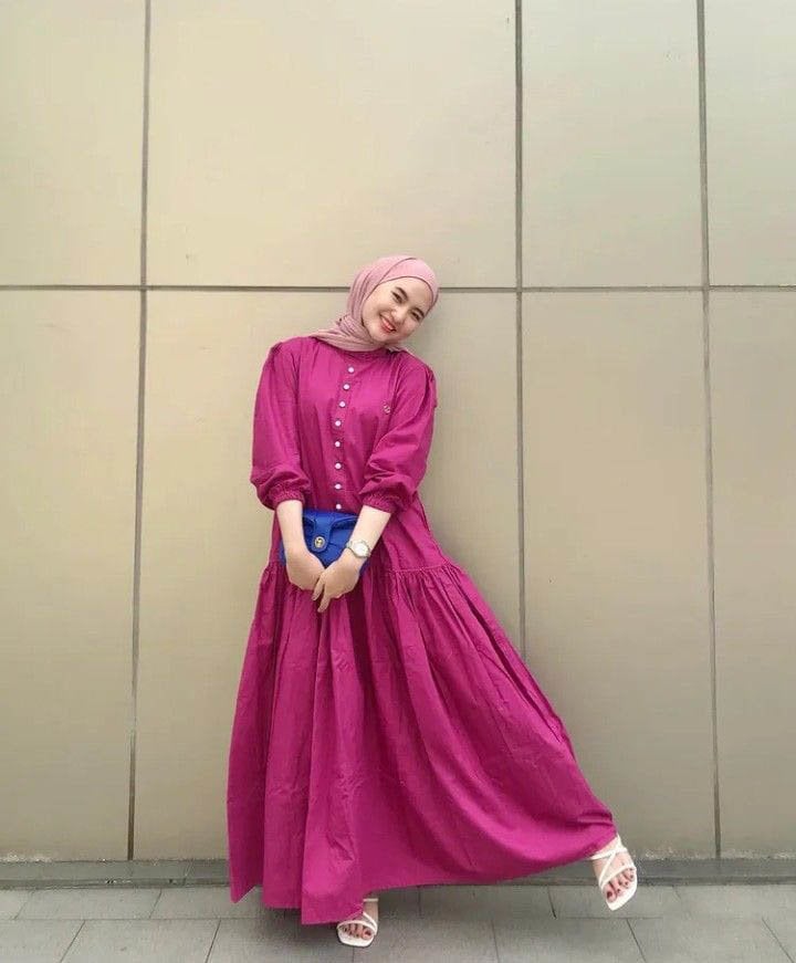  Baju magenta jilbab pink