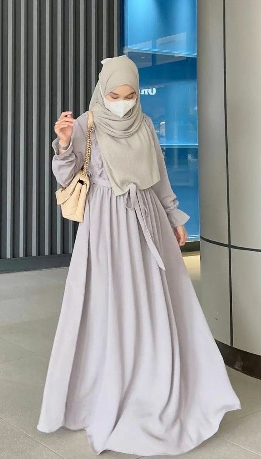 Gamis Silver Beige