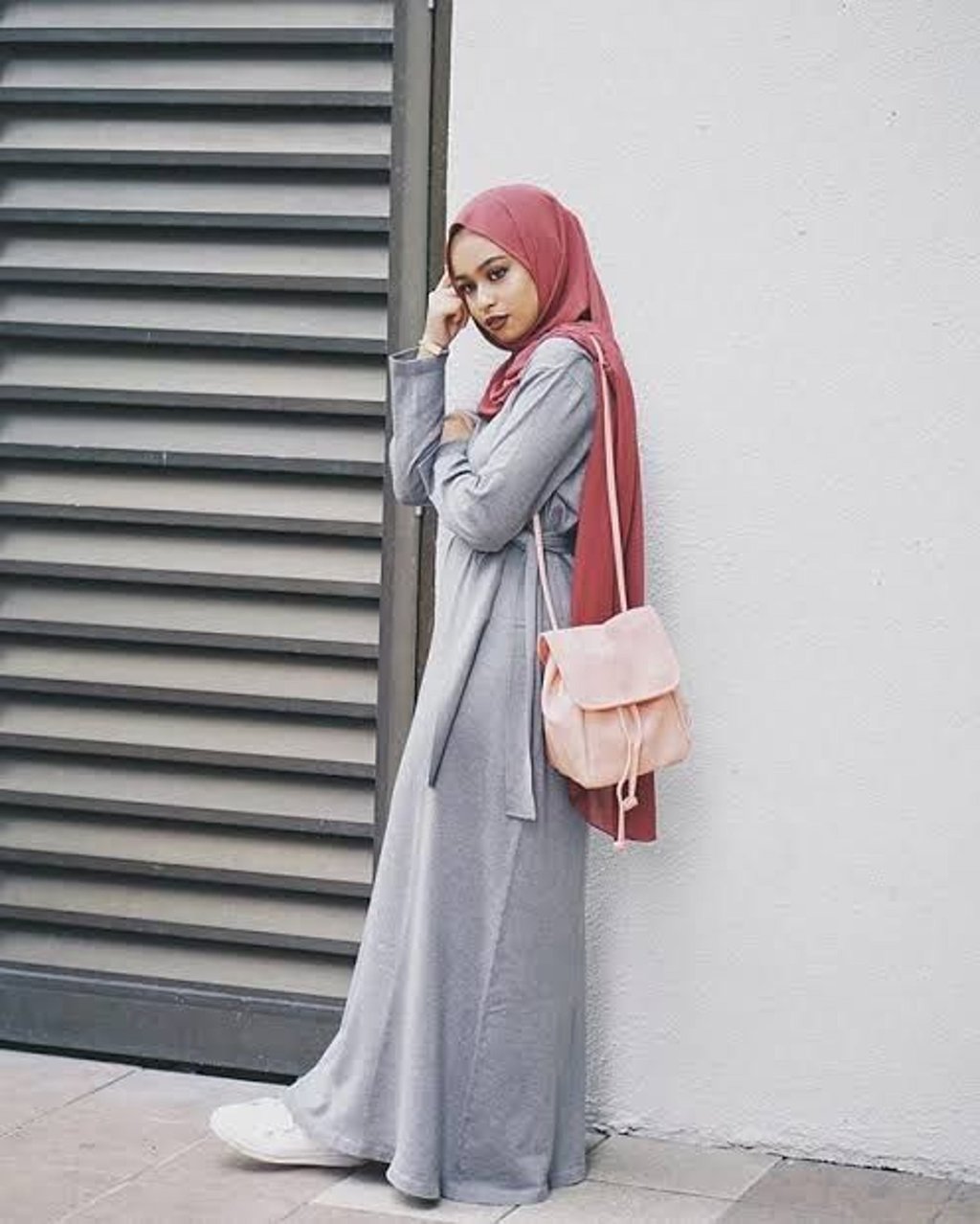 Gamis Silver Dusty Pink