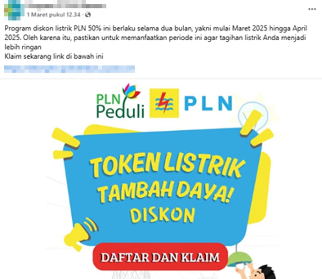 HEADER PERIKSA FAKTA Hoaks Diskon Tarif Listrik