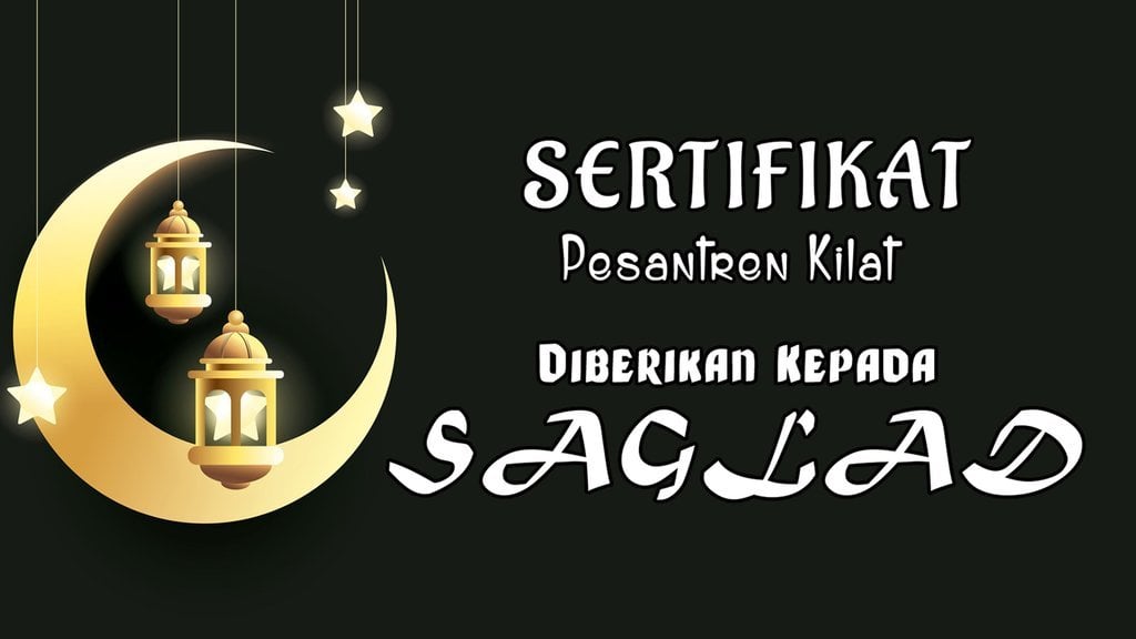 Sertifikat Pesantren Kilat Ramadhan 