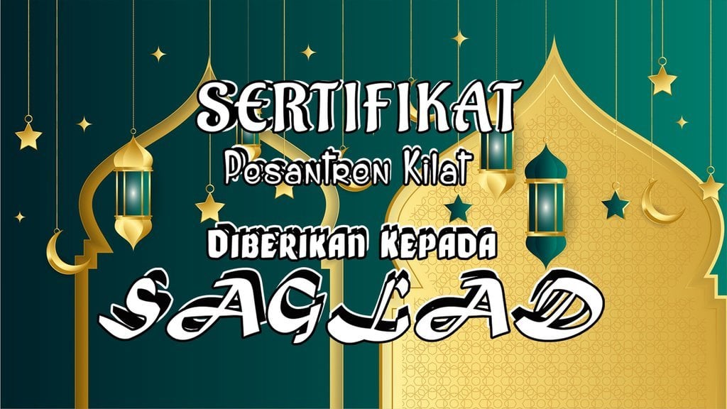 Sertifikat Pesantren Kilat Ramadhan 