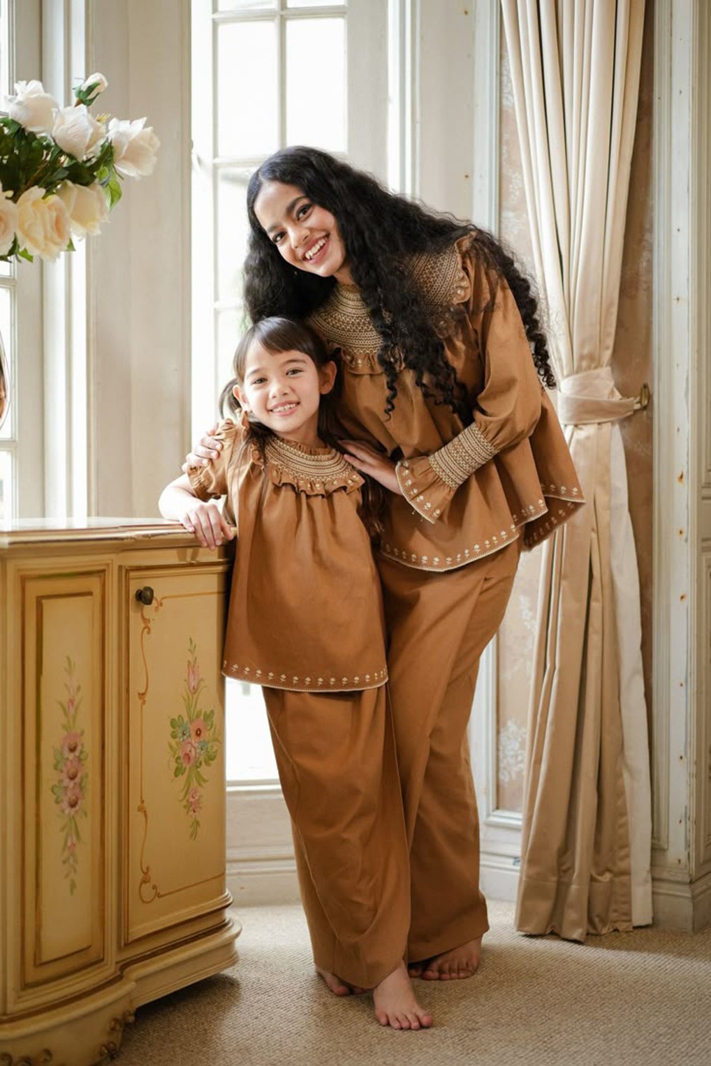 Baju Earth Tone Couple Ibu dan Anak