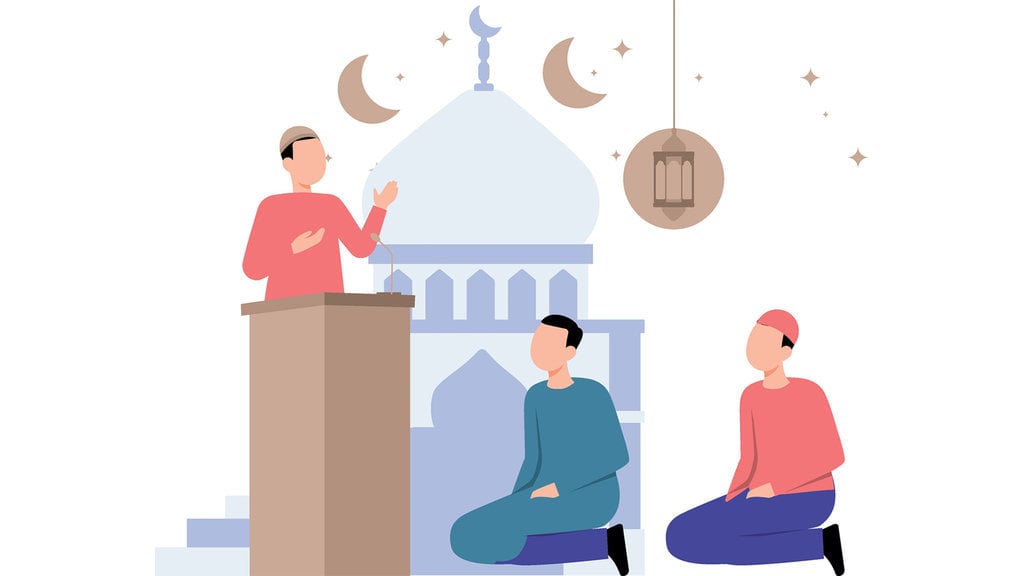 Ilustrasi ceramah di masjid