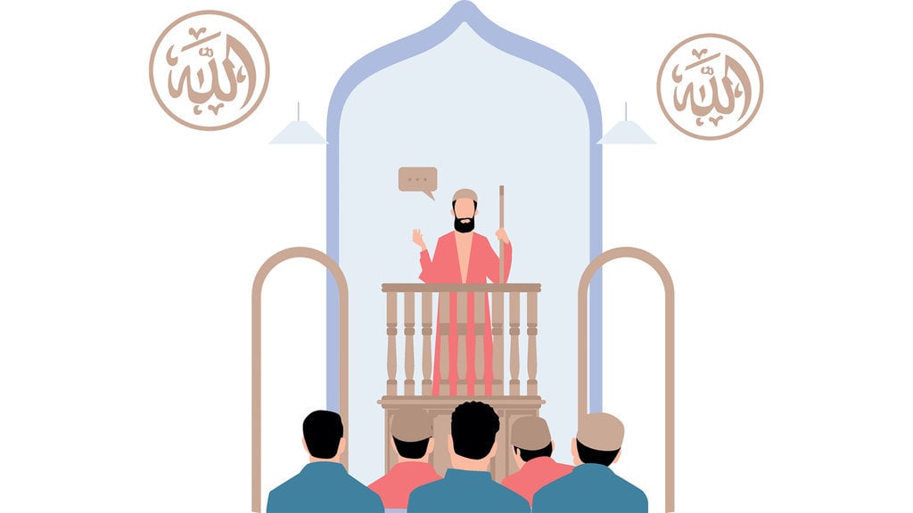 Ilustrasi ceramah di masjid