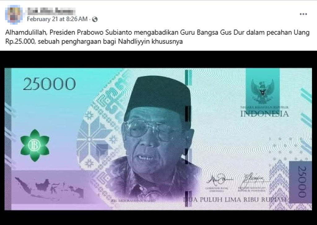 HEADER PERIKSA FAKTA BI Luncurkan Uang Pecahan Rp25 Ribu