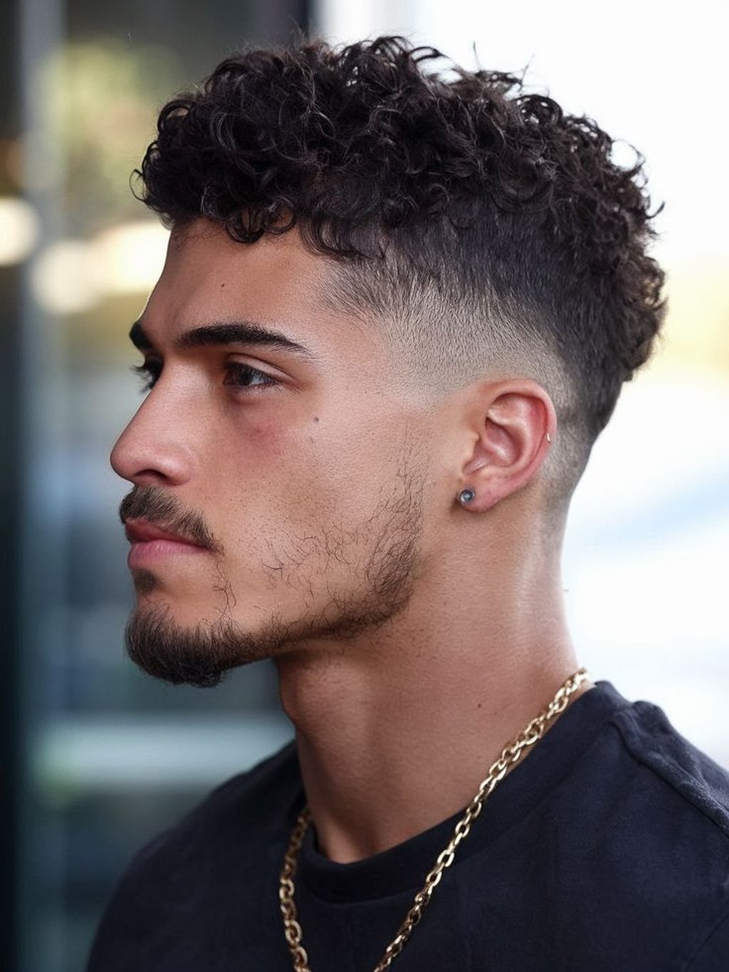 Low Fade Curly Hair