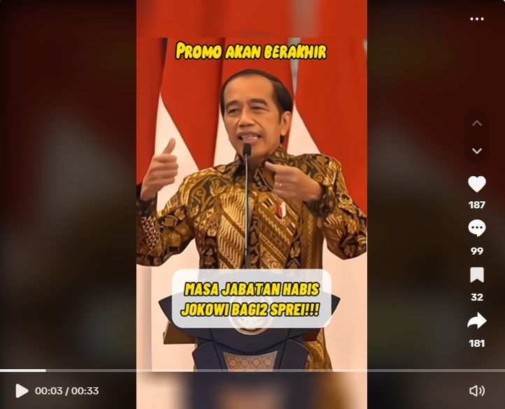 Foto Periksa Fakta Jokowi Promosi Sprei UMKM