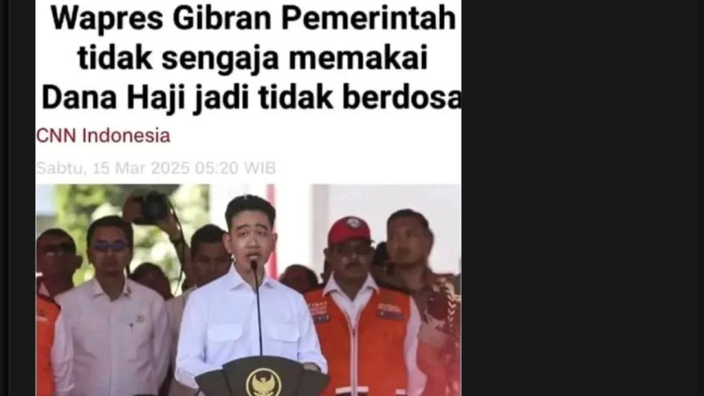 Periksa Fakta Gibran Tak Sengaja Pakai Dana Haji