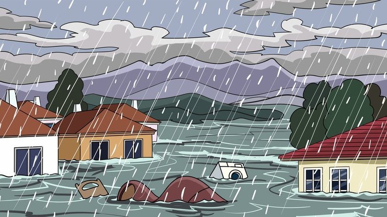 ilustrasi hujan dan perubahan iklim