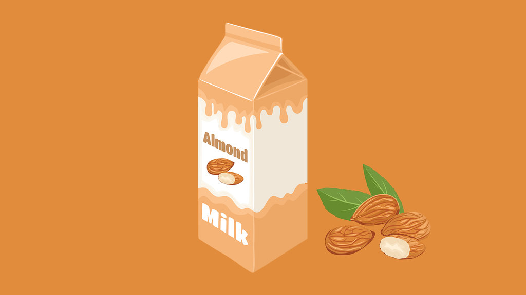 Ilustrasi susu almond